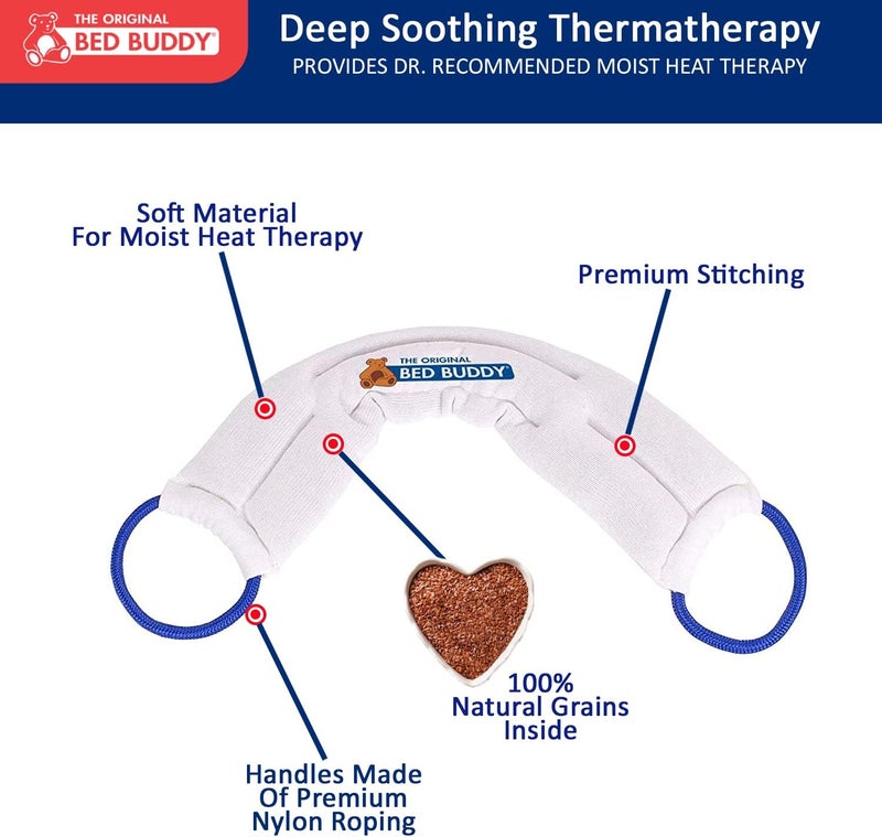 Carex Bed Buddy Neck Heating Pad - Microwavable Neck Wrap for Sore Muscles and Cramps - Image 2